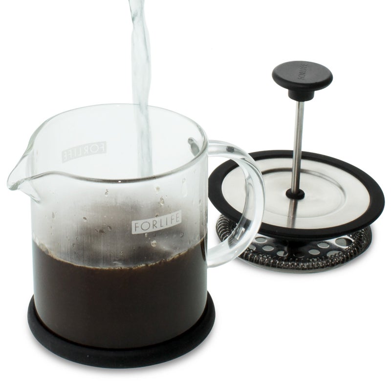 FORLIFE Cafe Style Glass Coffee/Tea Press, 16-Ounce, Black - Image 5